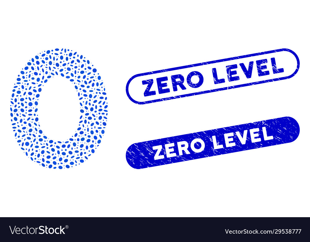 Ellipse mosaic 0 digit with textured zero level vector image Ellipse mosaic 0 digit with textured zero level