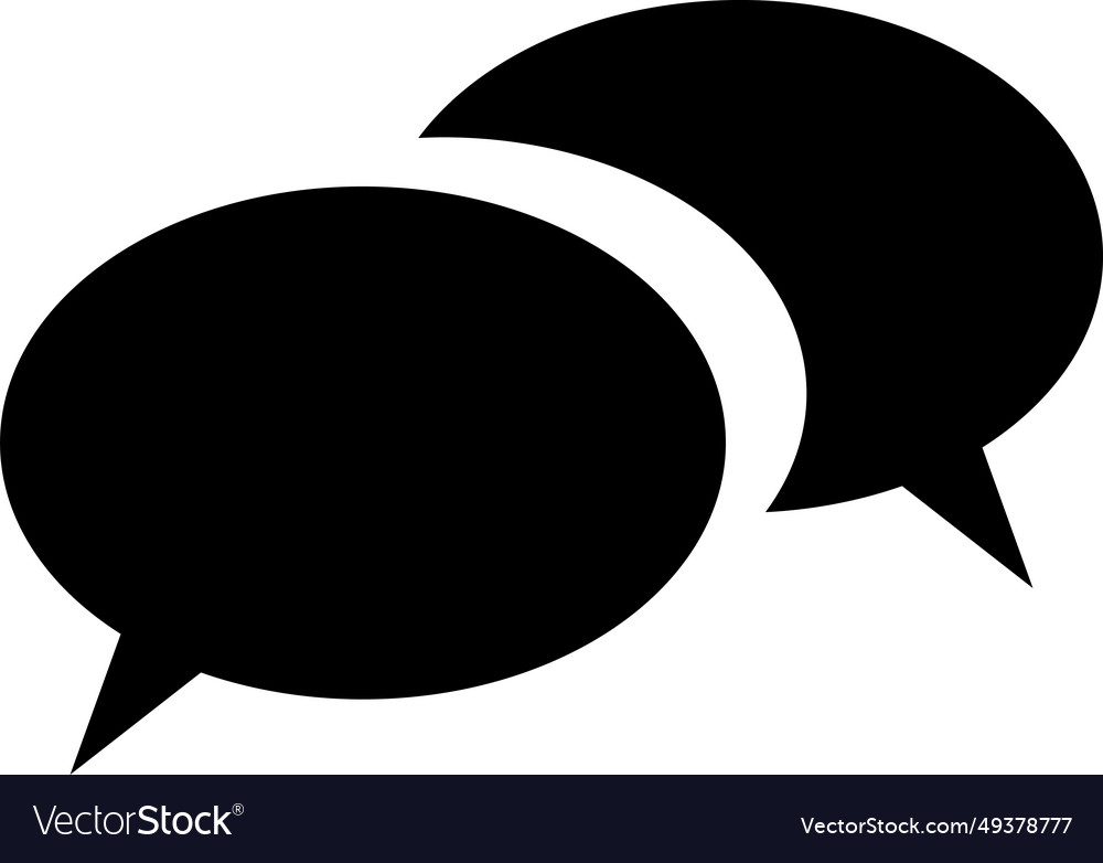Flat speech bubble talk speak vector image Flat speech bubble talk speak