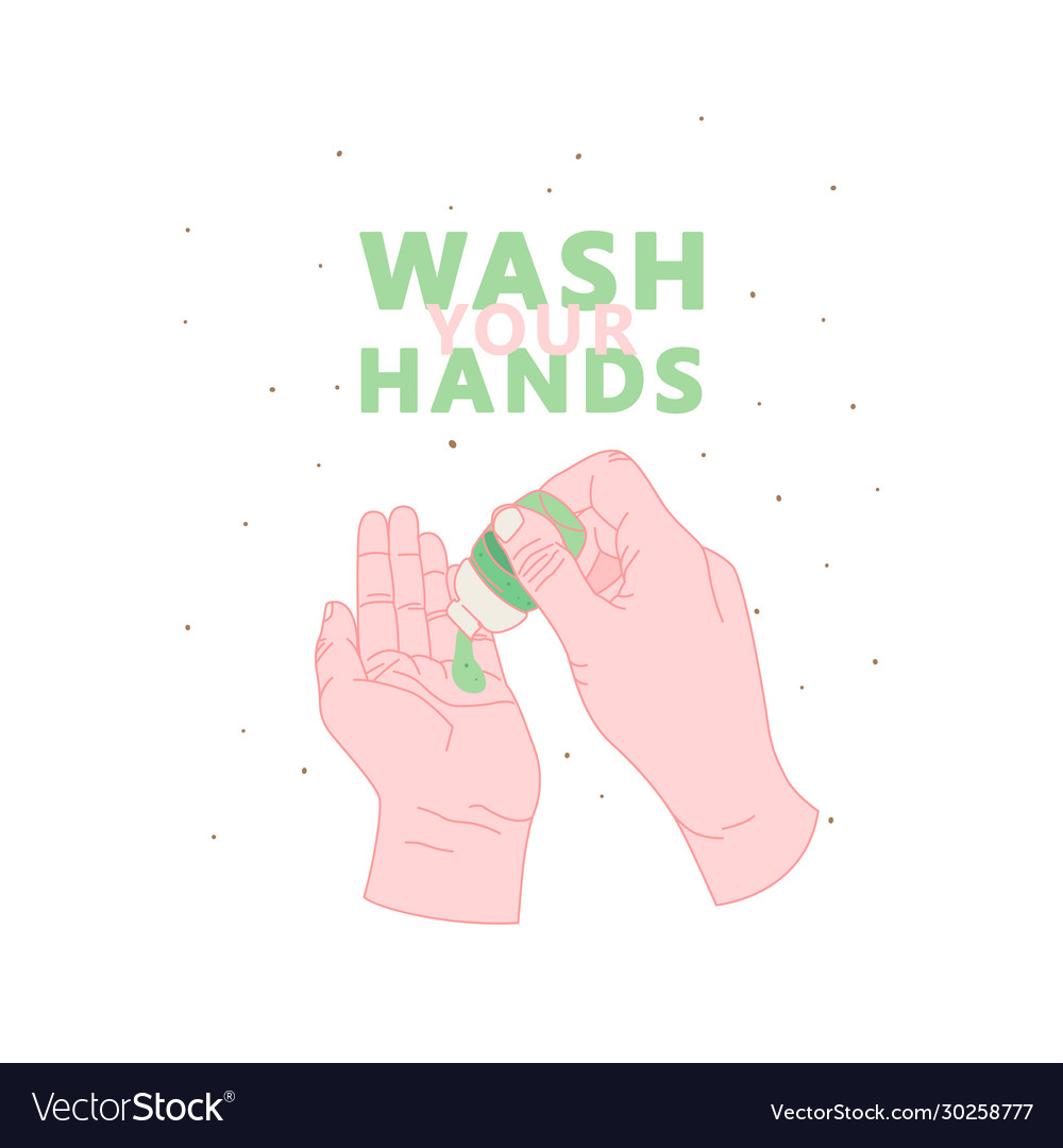 Flu season wash your hand poster