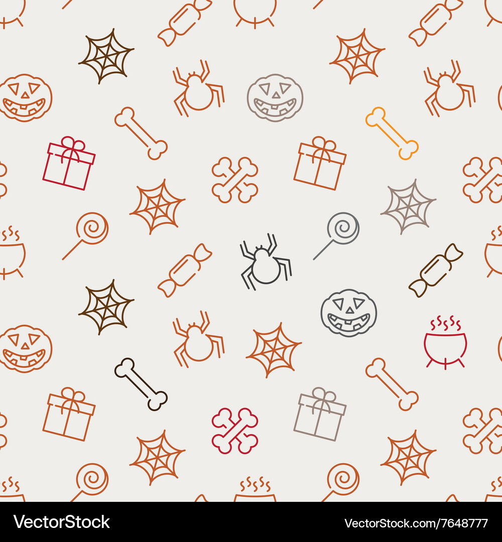 Halloween seamless pattern Royalty Free Vector Image