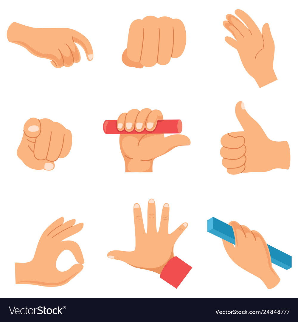 Hand gestures Royalty Free Vector Image - VectorStock