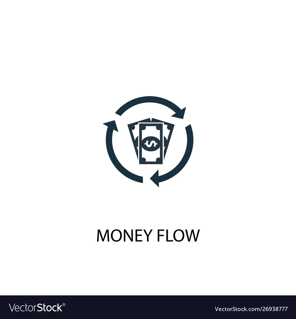 Money flow icon simple element