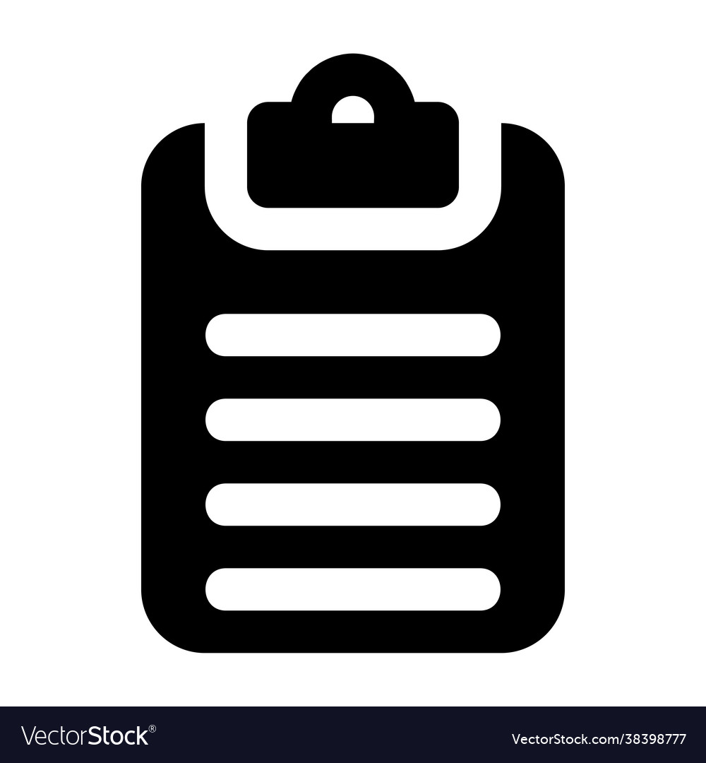 Note icon in solid style for any projects