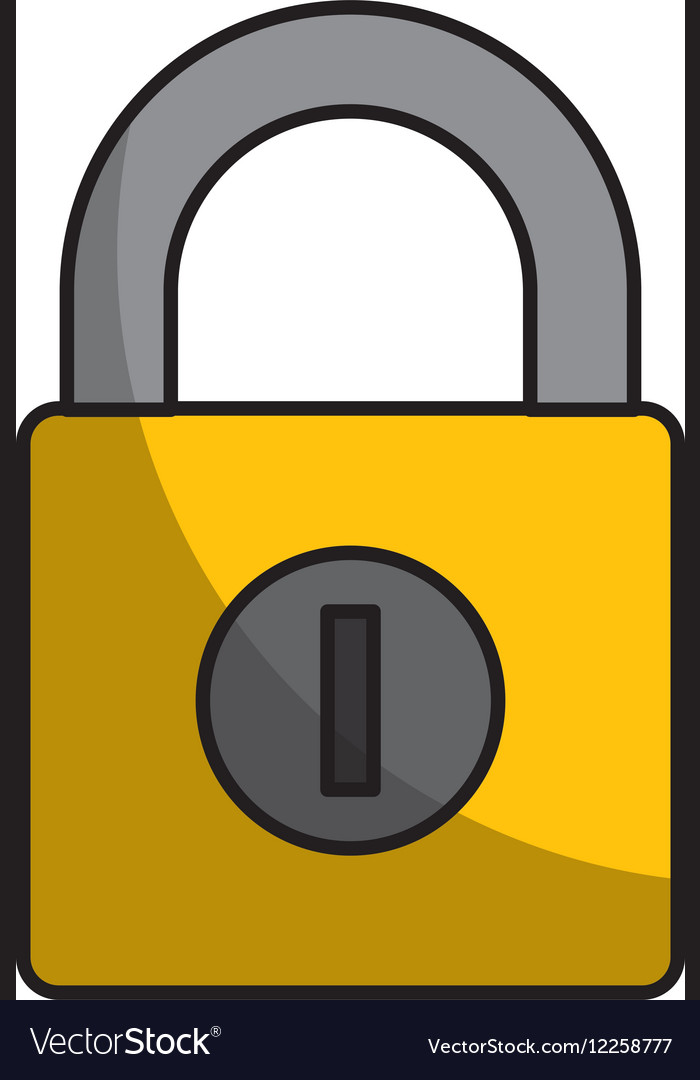 Padlock secure isolated icon Royalty Free Vector Image