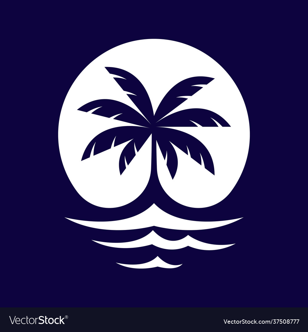 Palm tree logo images Royalty Free Vector Image