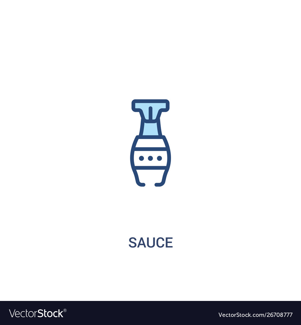 Sauce concept 2 colored icon simple line element vector image Sauce concept 2 colored icon simple line element