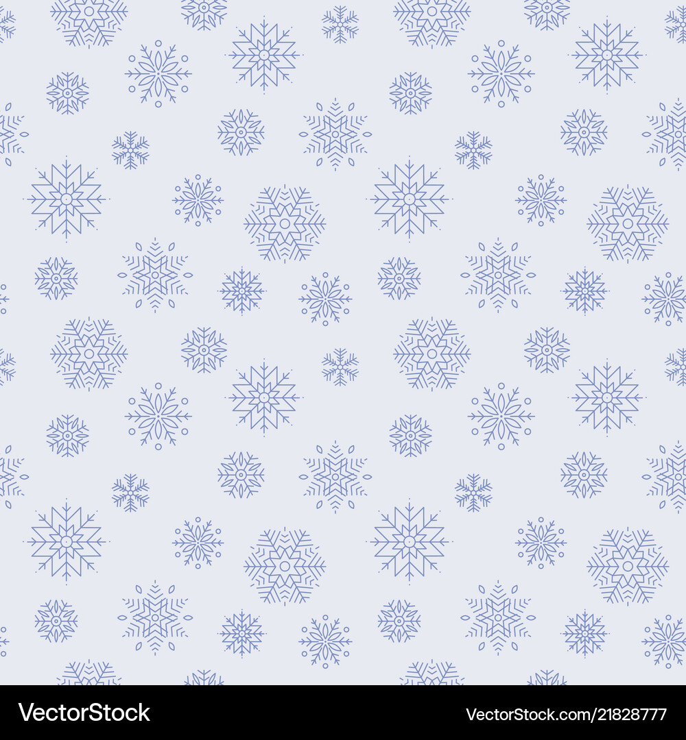 Seamless pattern with snowflakes Royalty Free Vector Image