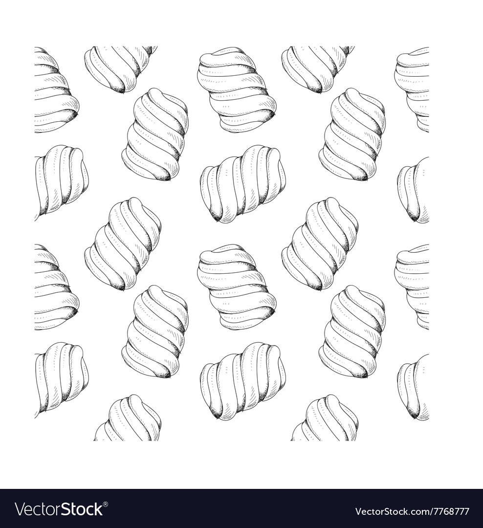 Seamless stylish pattern with marshmallows