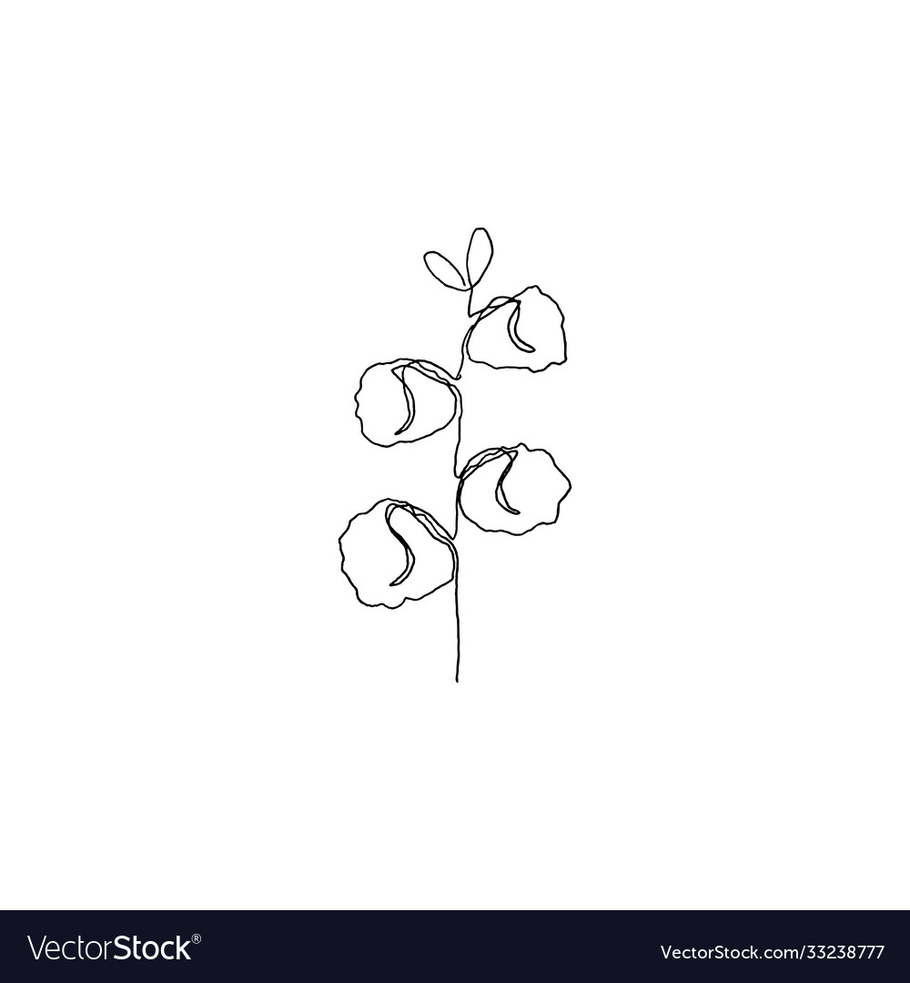 Simple continuous line art design vector image Simple continuous line art design