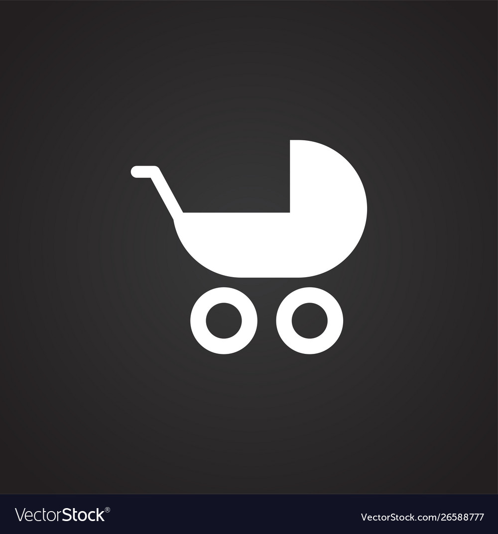 Stroller icon on background for graphic and web