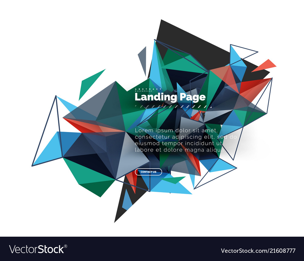 Triangular design abstract background landing