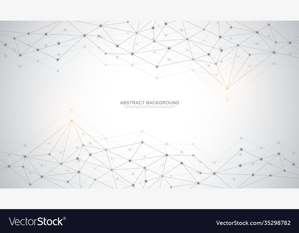 Abstract geometric background with connecting dots vector image Abstract geometric background with connecting dots