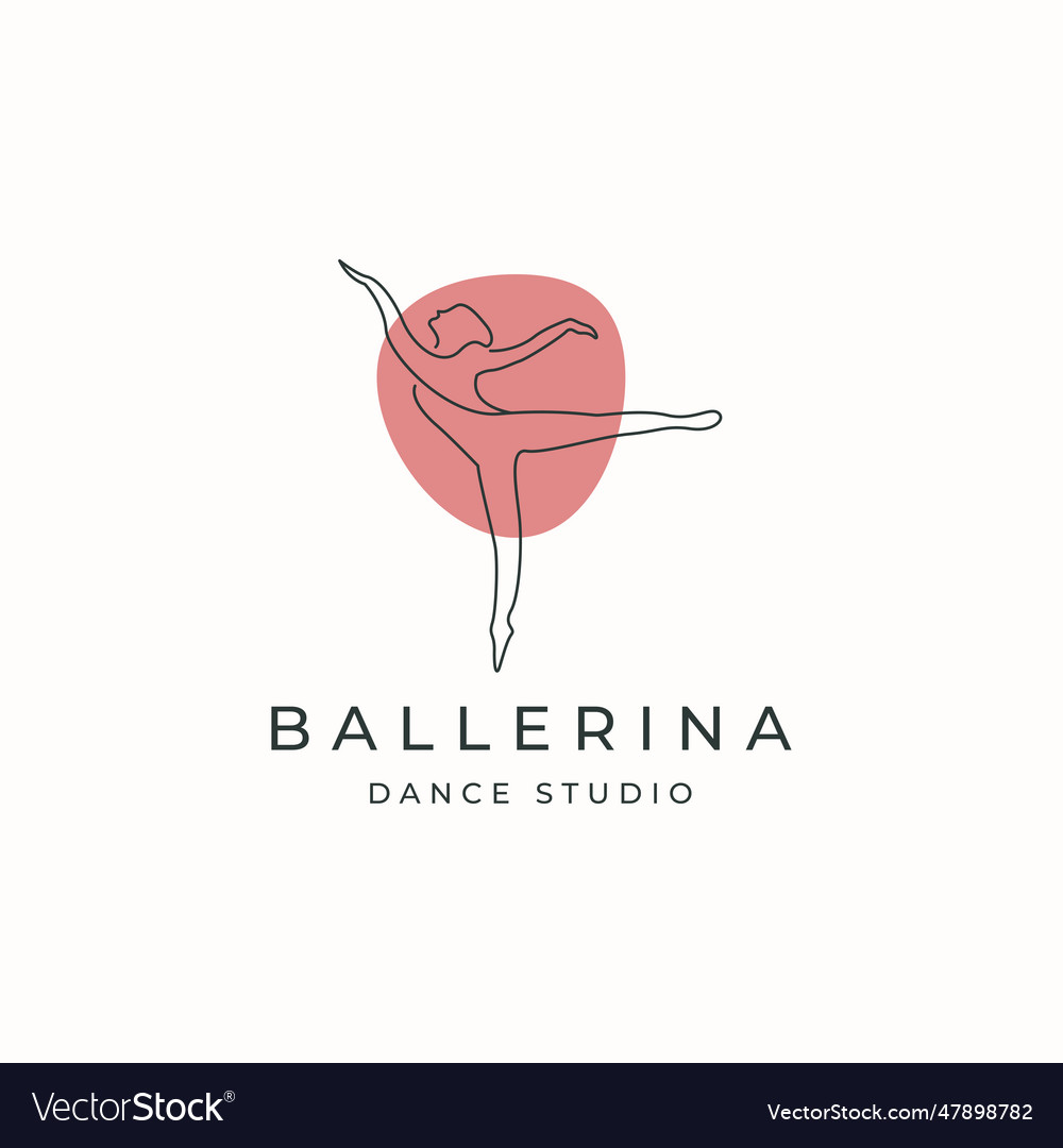 Ballerina dance woman logo Royalty Free Vector Image