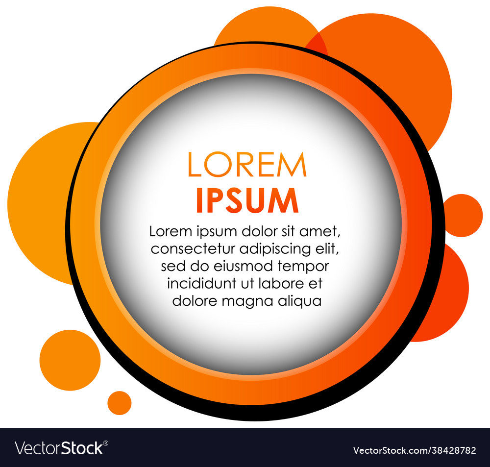 Circle orange gradient abstract banner template Vector Image