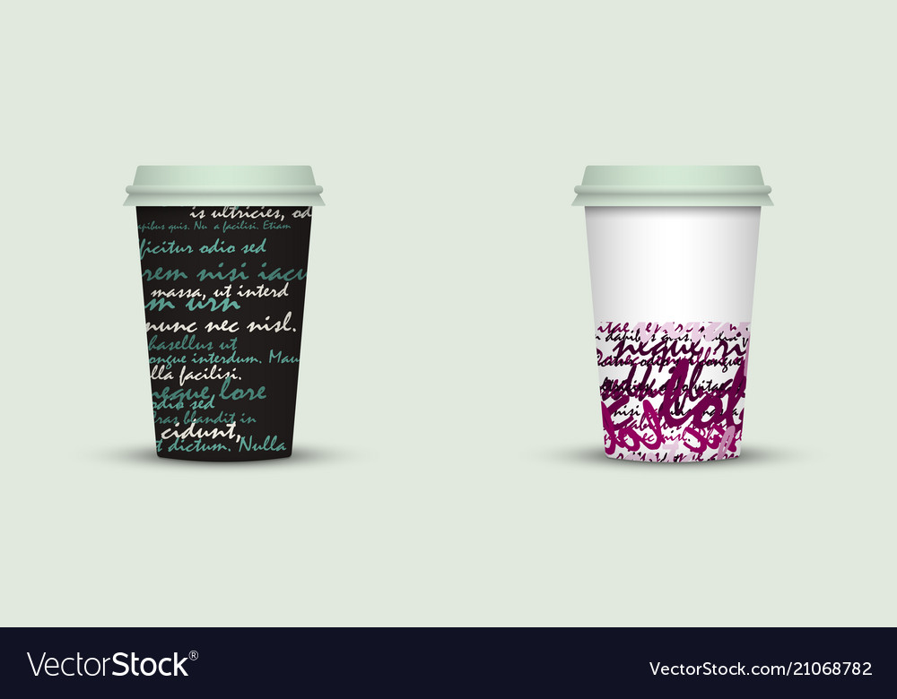 Coffee cup to go creative template