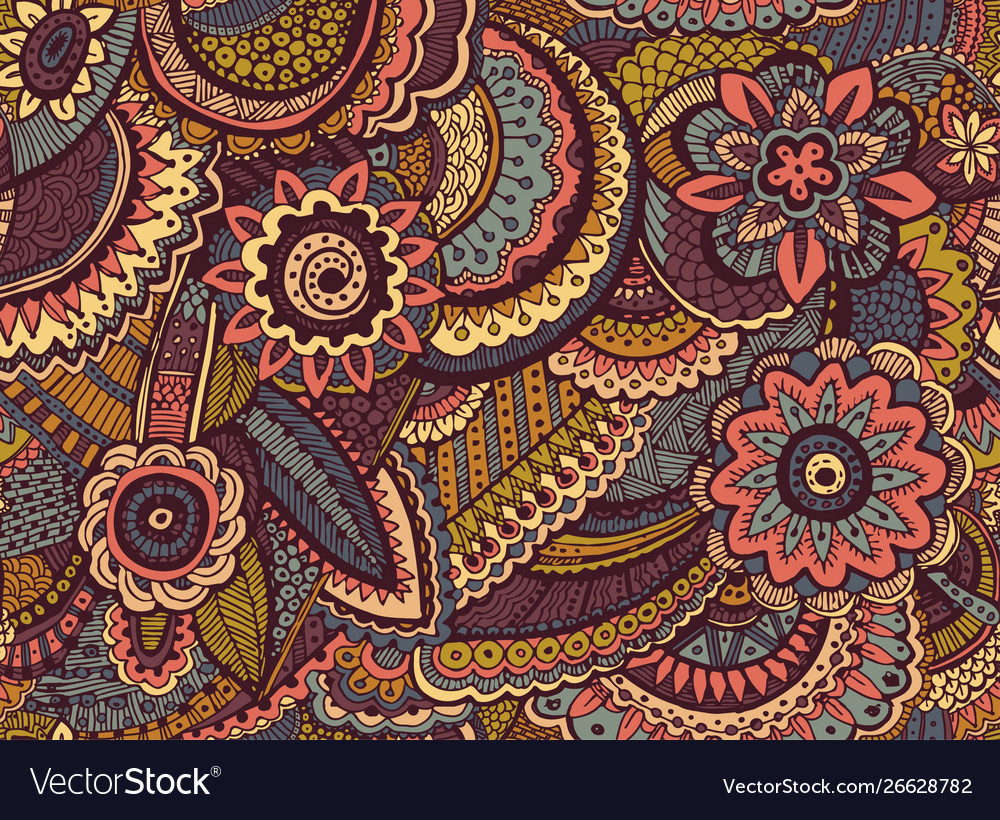 Decorative hand drawn doodle nature ornamental vector image Decorative hand drawn doodle nature ornamental