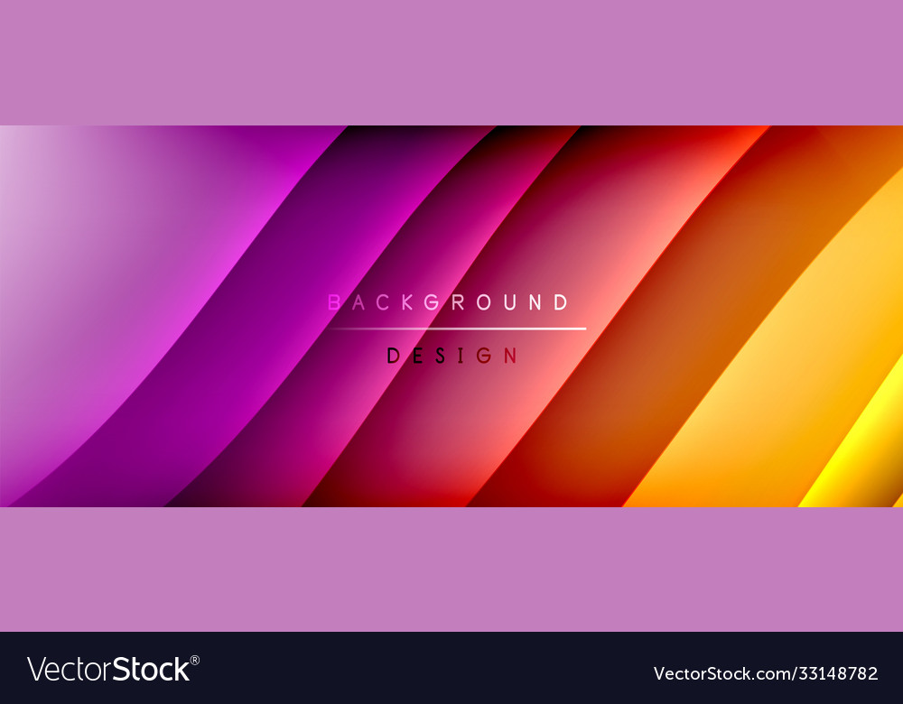 Fluid gradient waves with shadow lines and glowing
