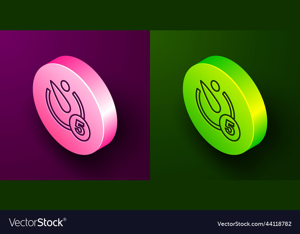 Isometric line camera timer icon isolated Vector Image Isometric line camera timer icon isolated