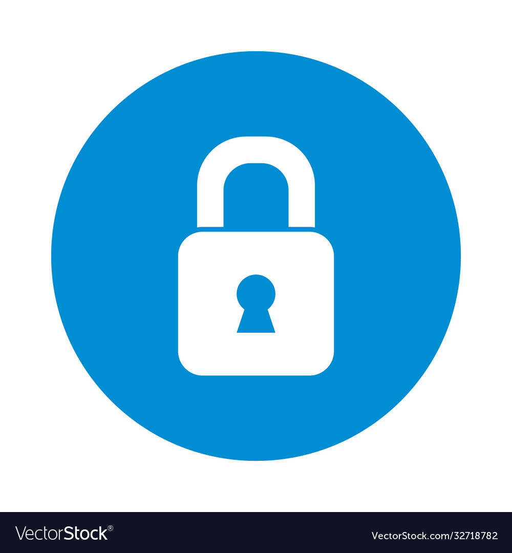 Security padlock icon block style