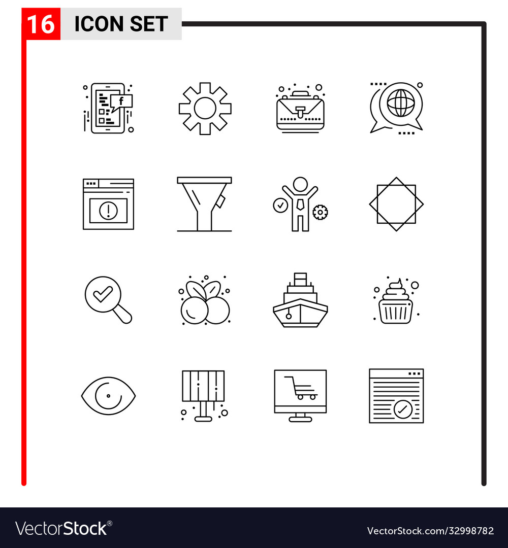 Set 16 outlines on grid for alert message case