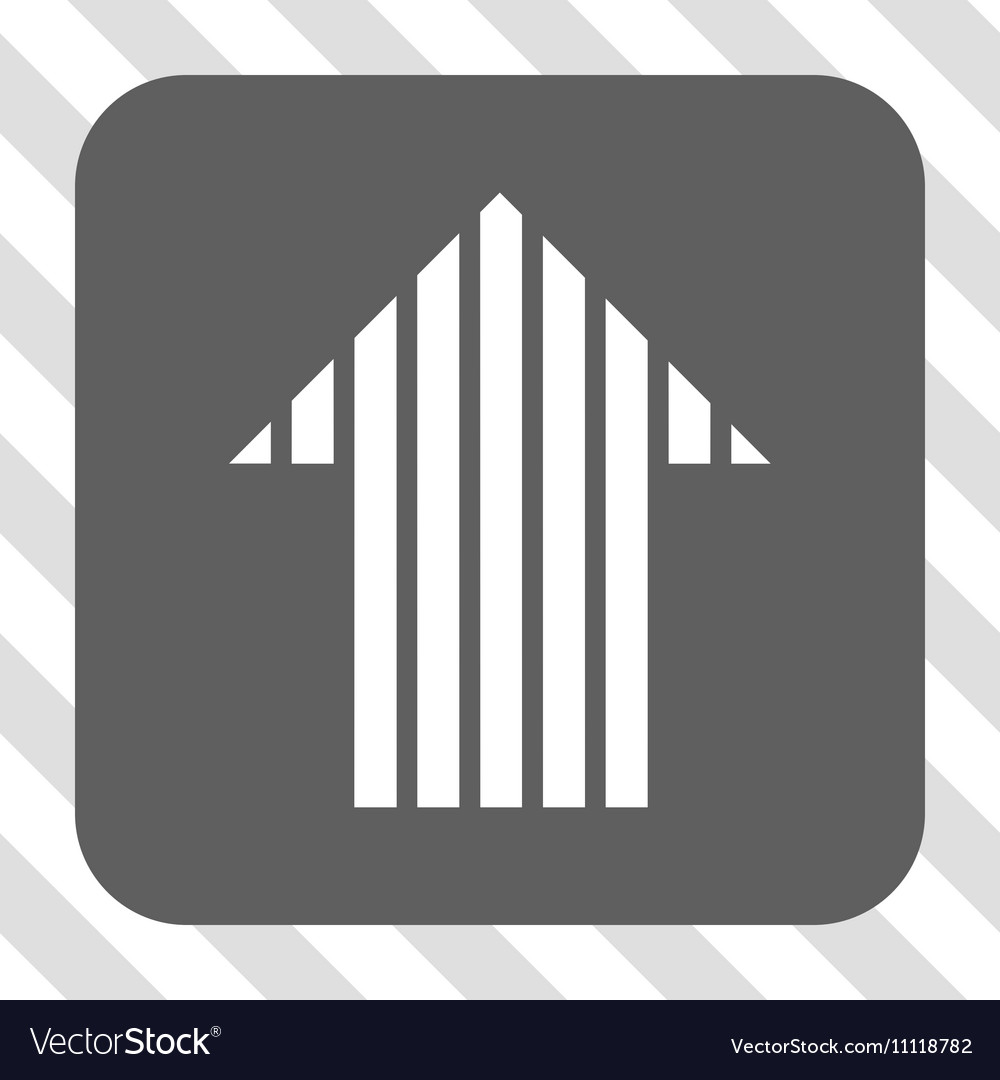 Stripe arrow up rounded square button