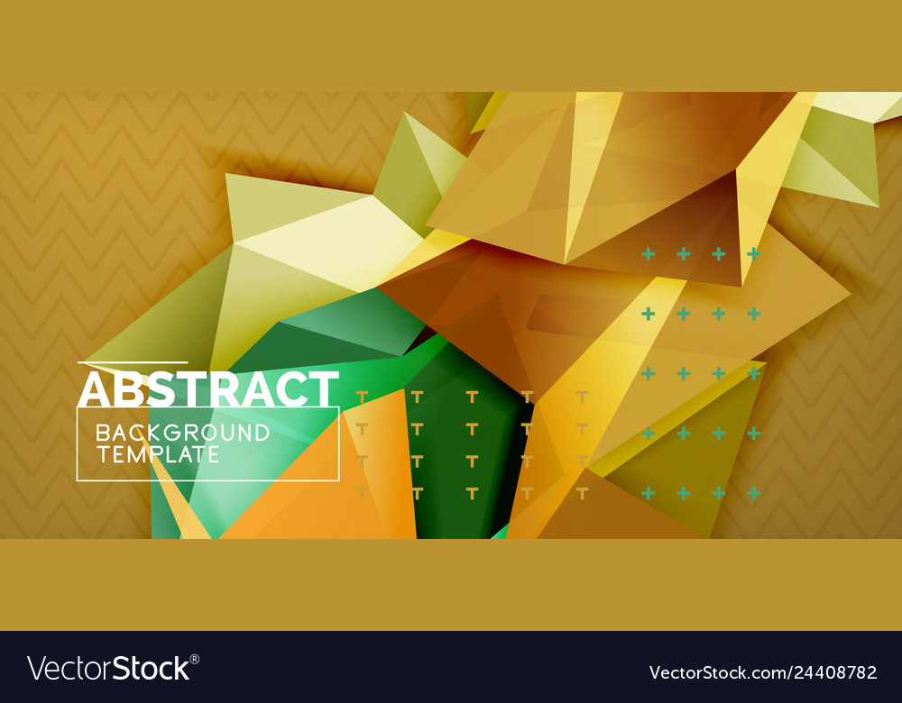 Triangular low poly background design vector image Triangular low poly background design