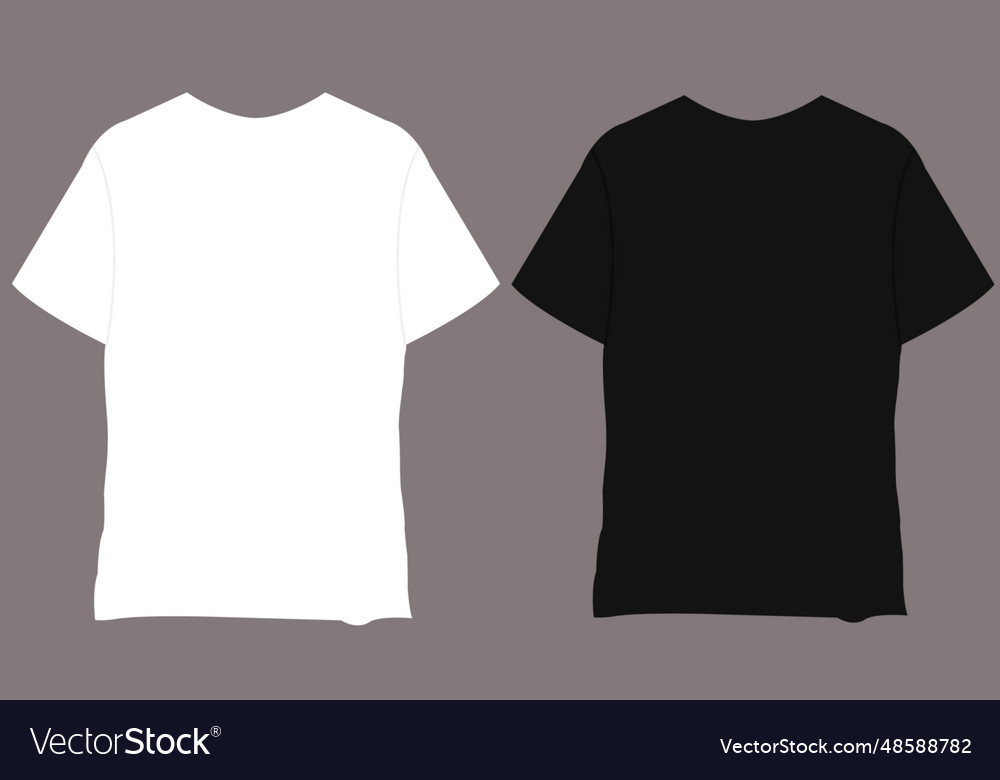 Tshirt mockup template blank black and white Vector Image