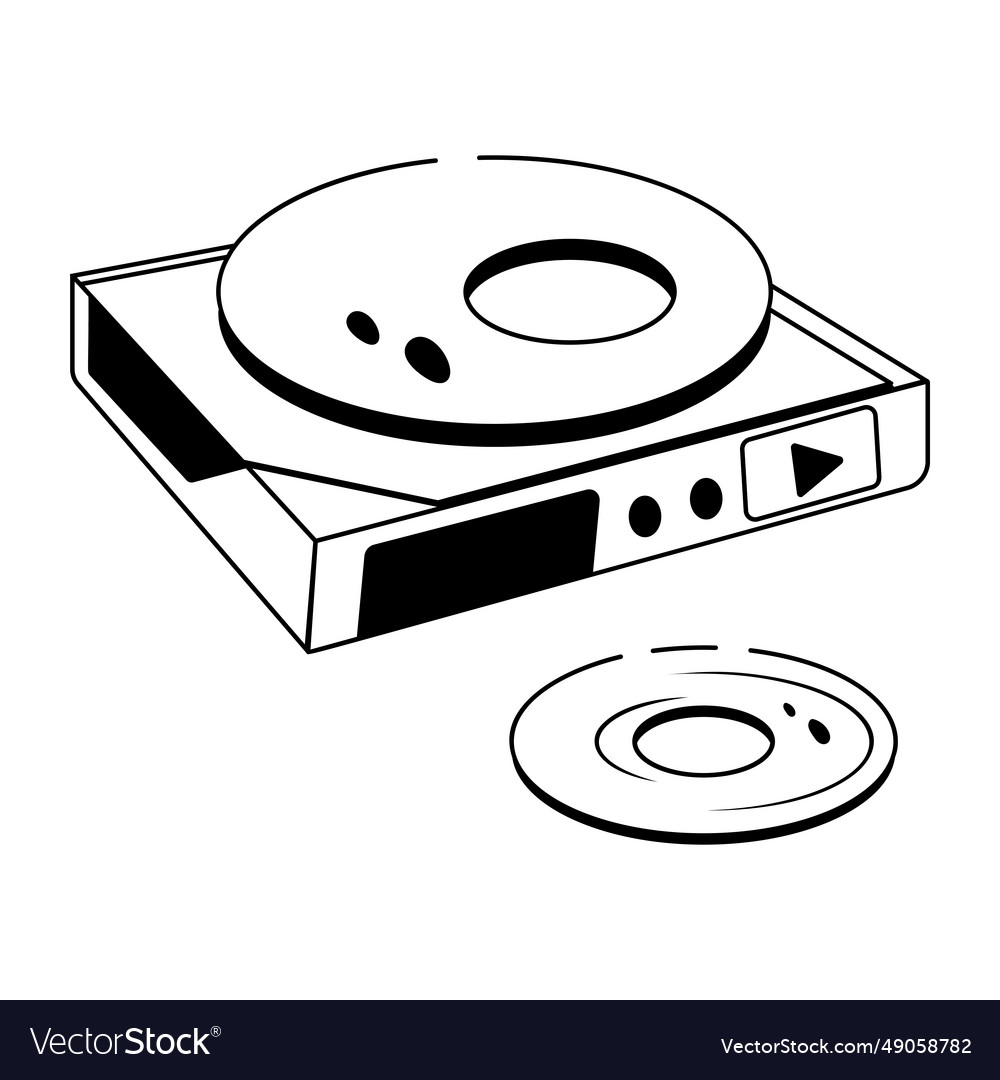 Vcr player Royalty Free Vector Image VectorStock