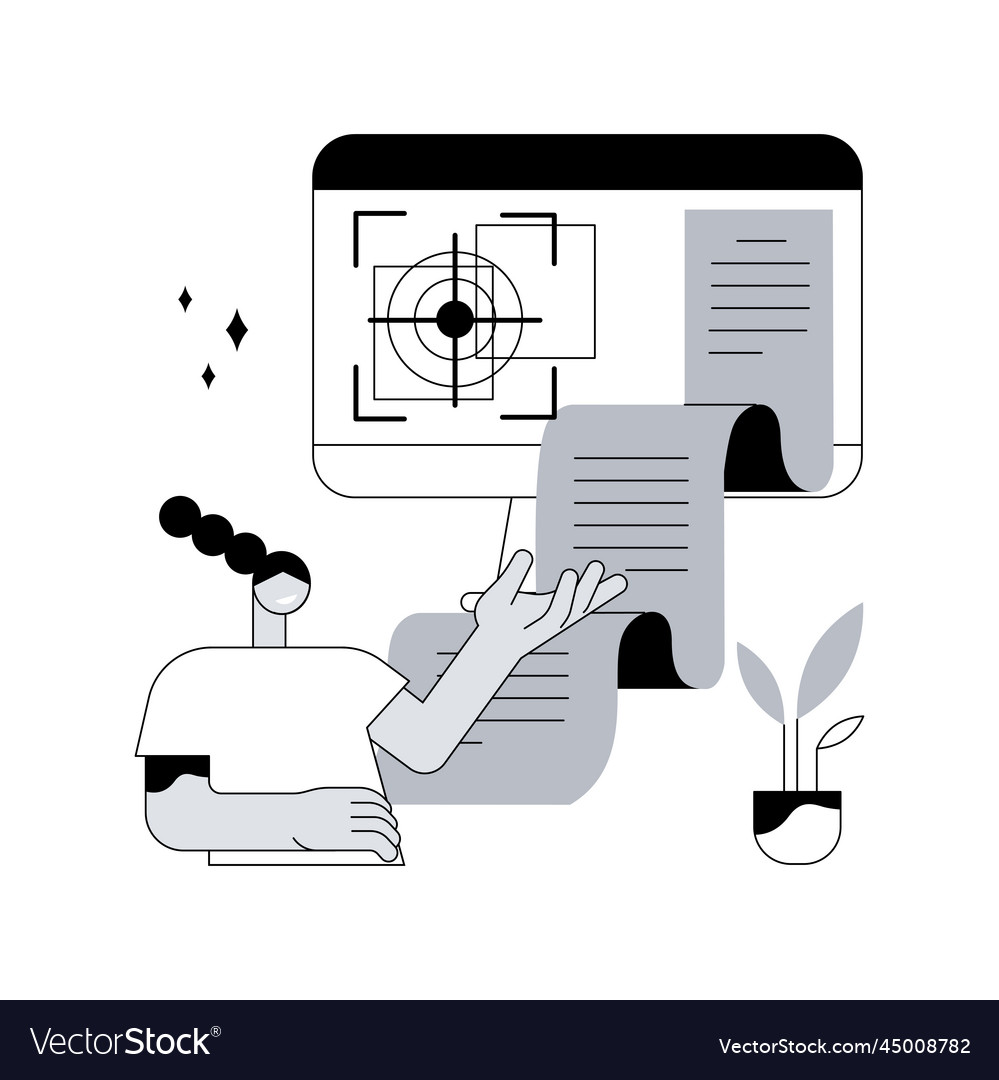 Vision and scope document abstract concept vector image Vision and scope document abstract concept