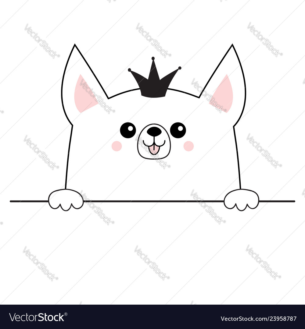 Corgi Hund glücklich Gesichtskopf Ikone Hände Pfoten halten vector image Corgi Hund glücklich Gesichtskopf Ikone Hände Pfoten halten