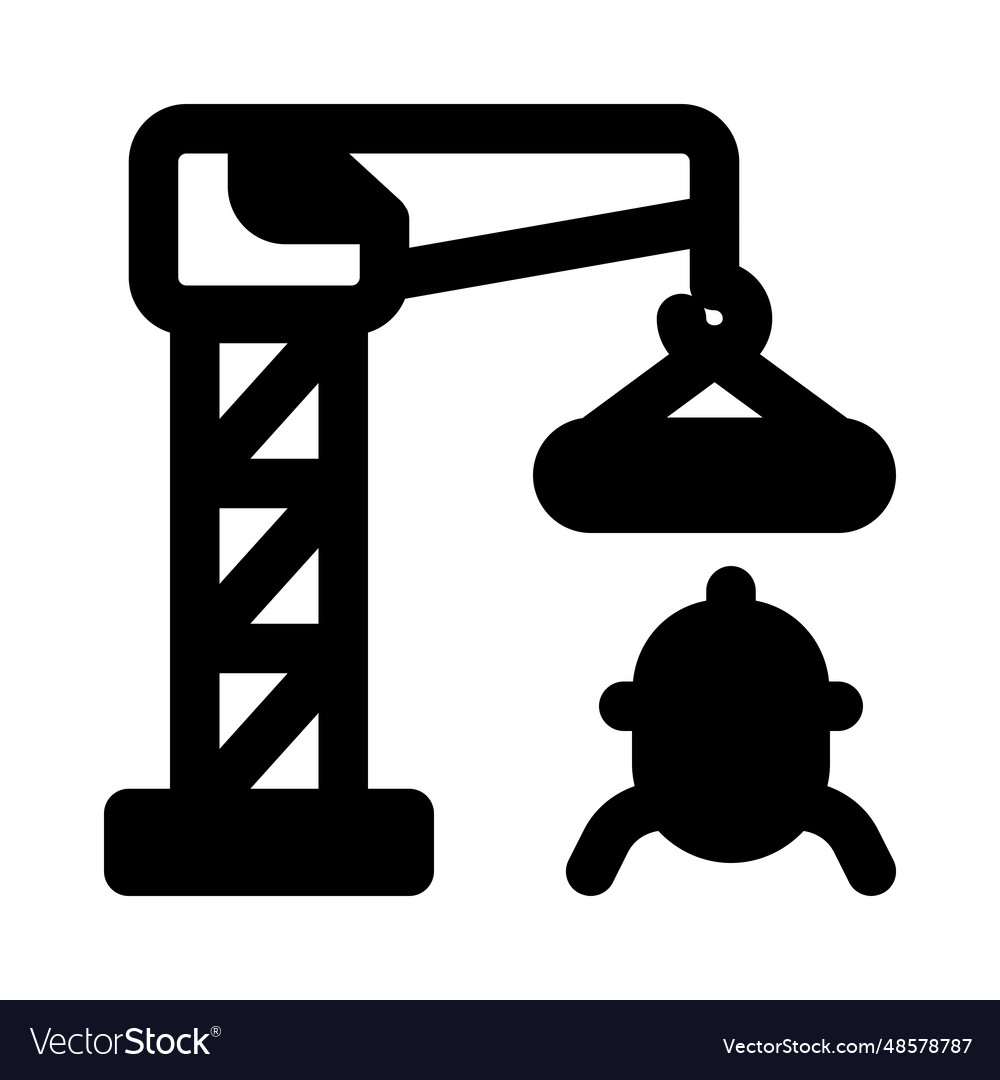 Employee operating hoisting device in factory