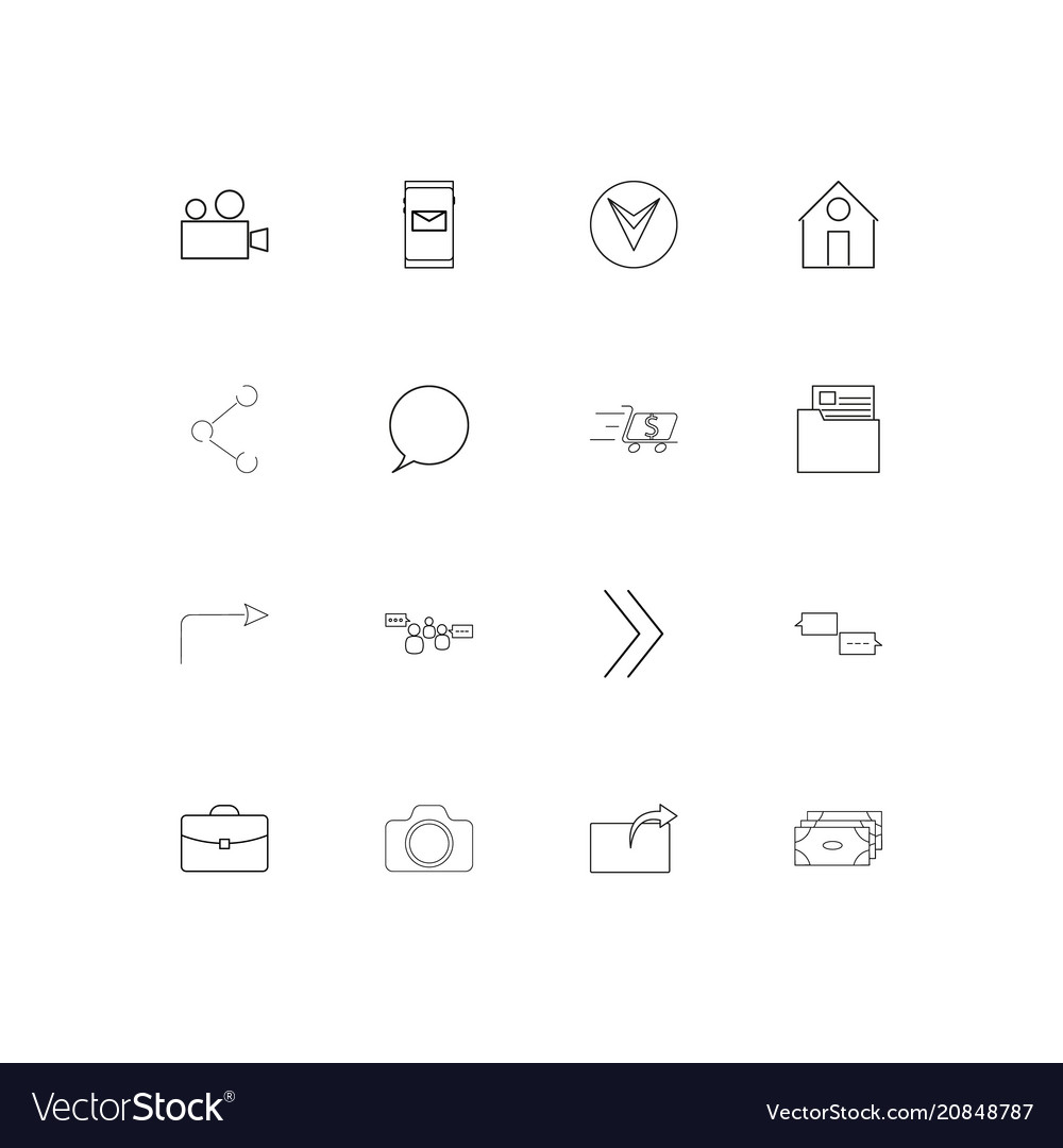 Internet of things linear thin icons set outlined vector image Internet of things linear thin icons set outlined