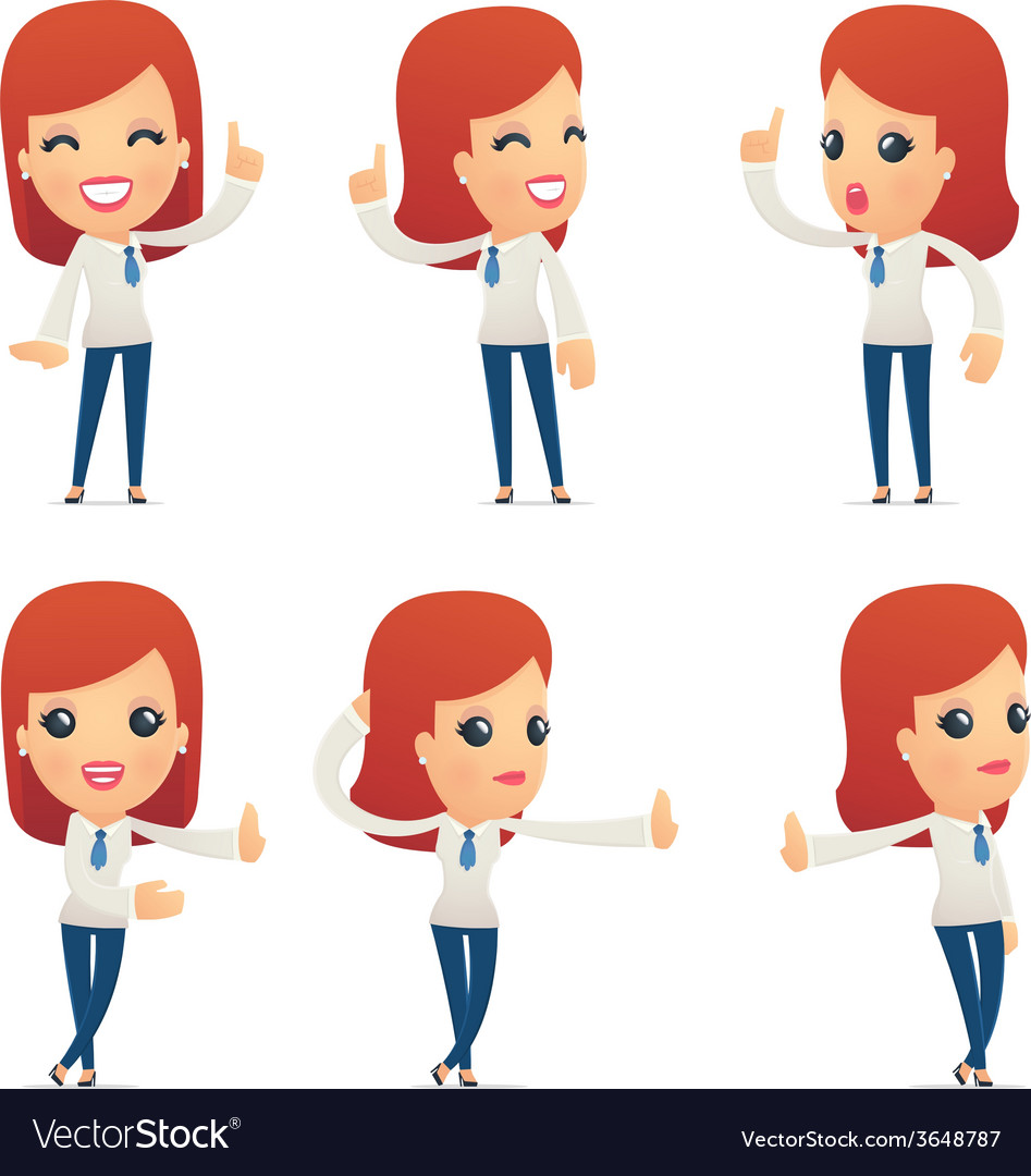 Set of reception character in different poses