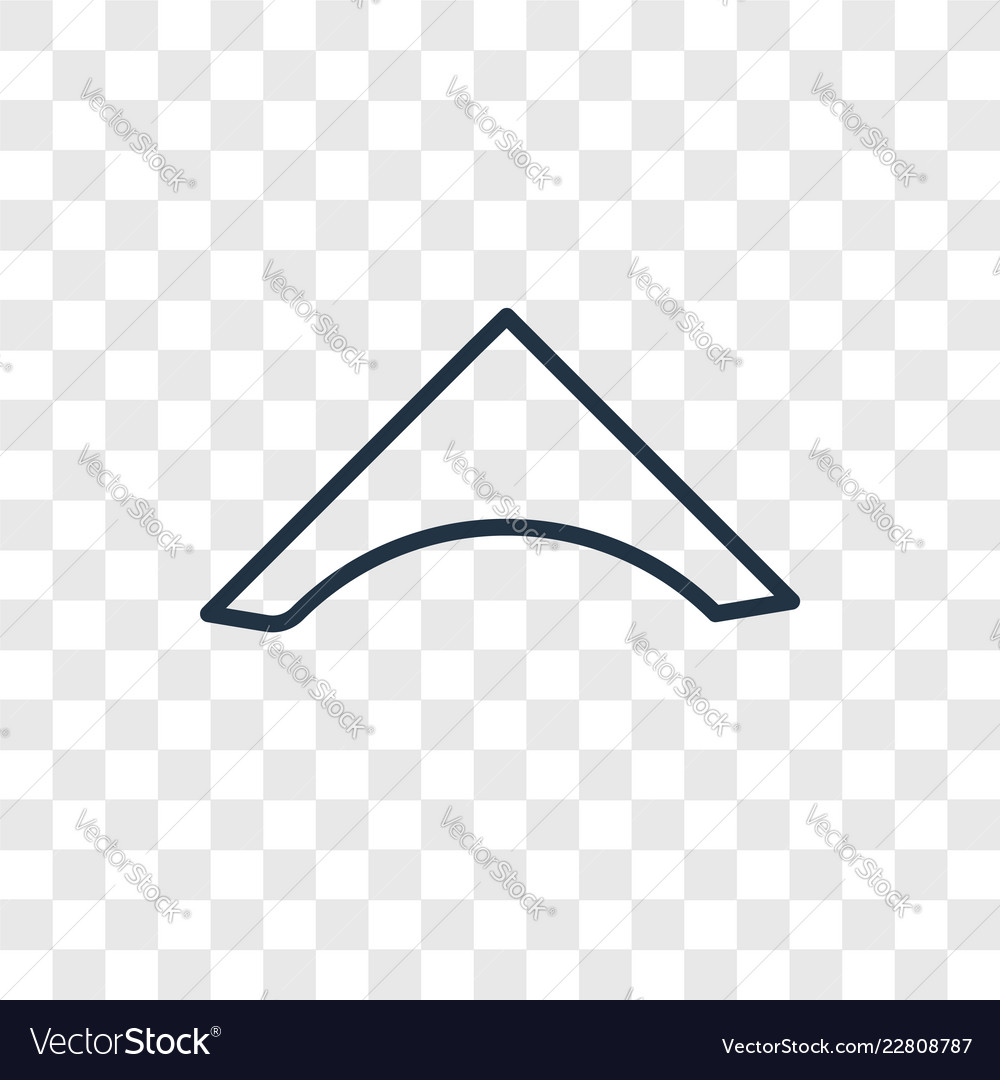 Up arrow concept linear icon isolated
