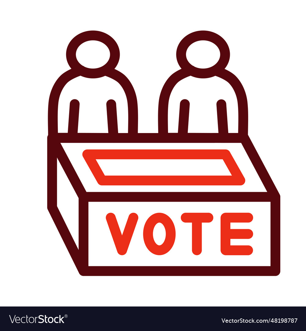 Voters glyph two color icon for personal Vector Image