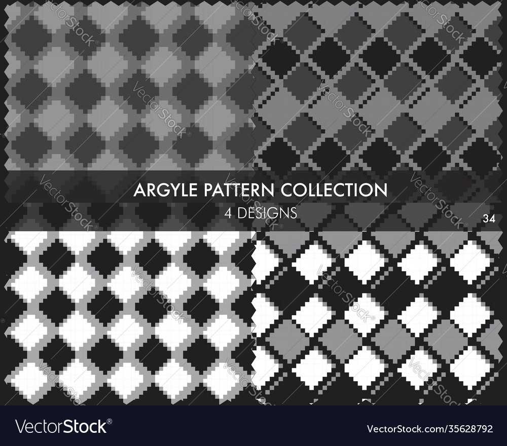 Argyle seamless pattern collection