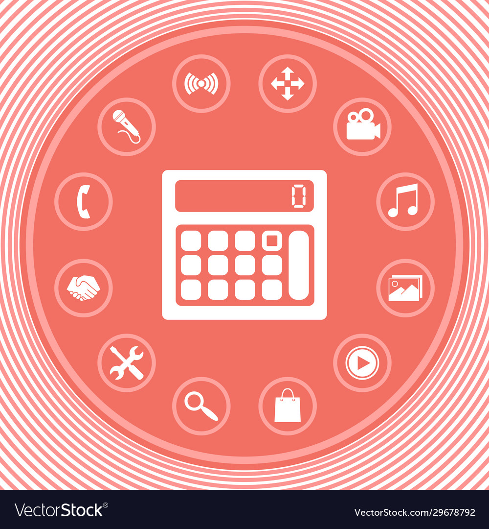 Calculator symbol icon graphic elements for your Vector Image