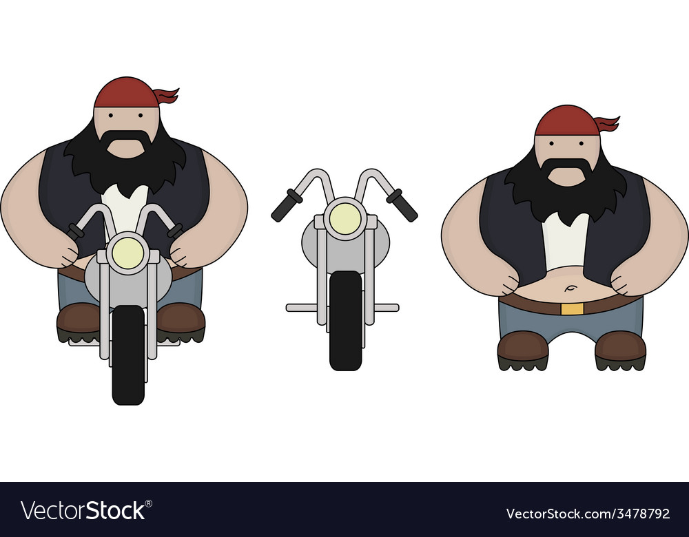 Fat biker with motorcycle