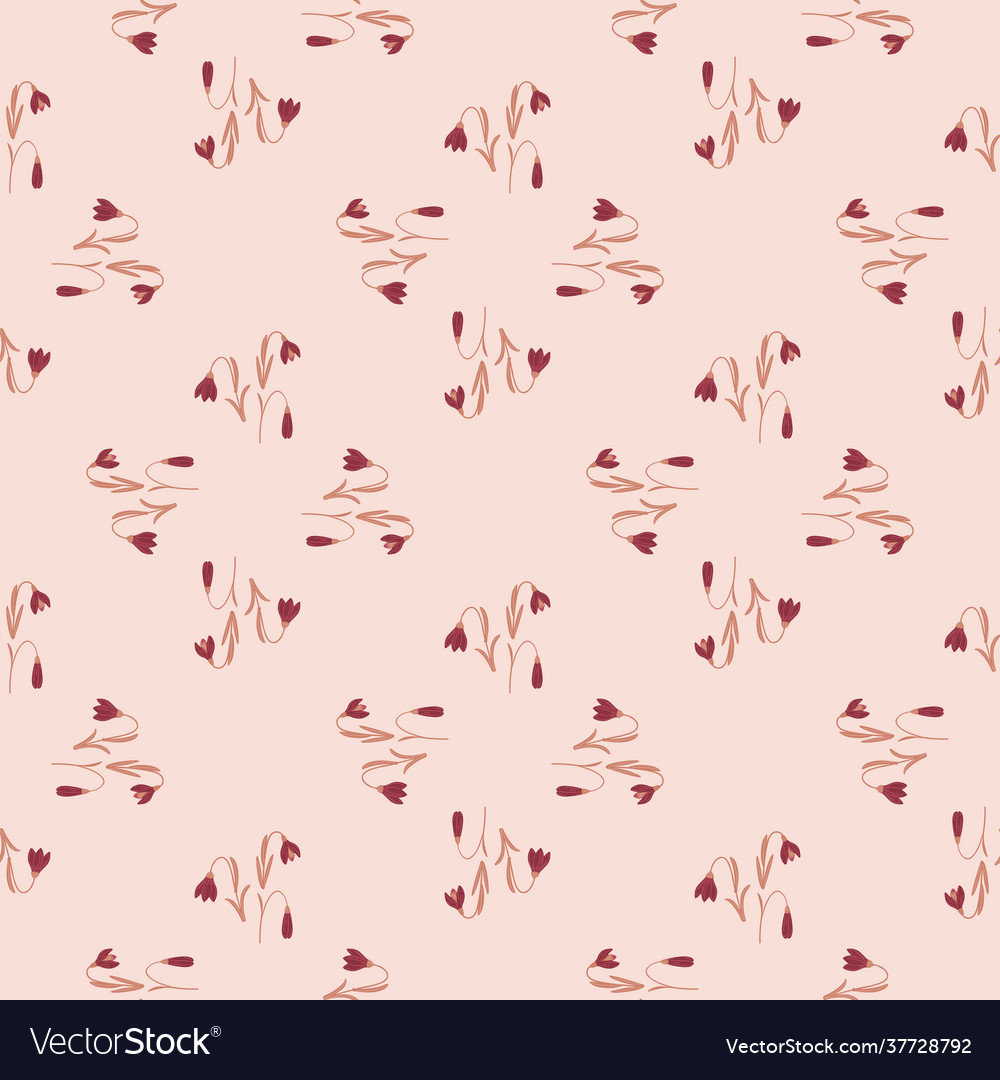 Geometric style seamless pattern with botanic vector image Geometric style seamless pattern with botanic