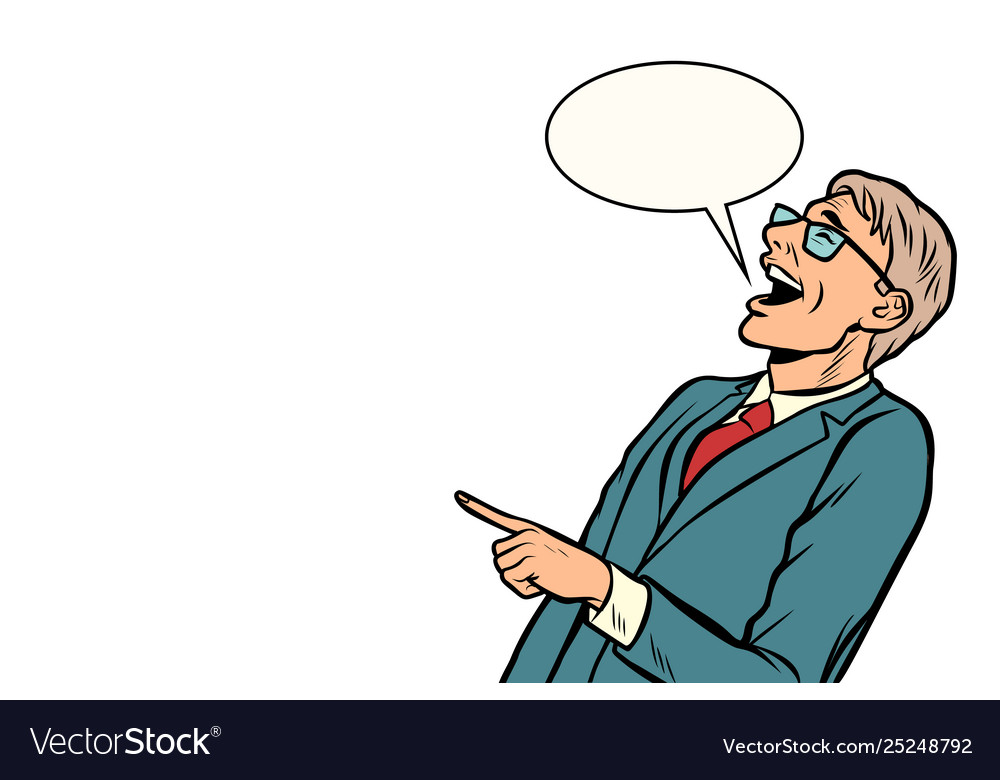 Laughing Man Pointing - Retro Pop Art