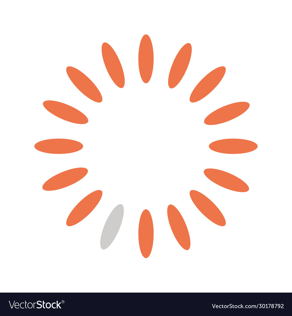 Lines loading circle flat style icon design