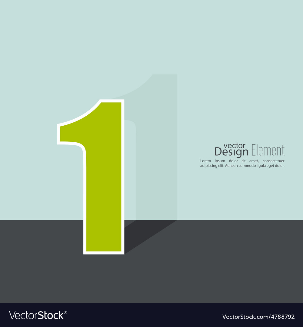 Number 1 Royalty Free Vector Image - VectorStock