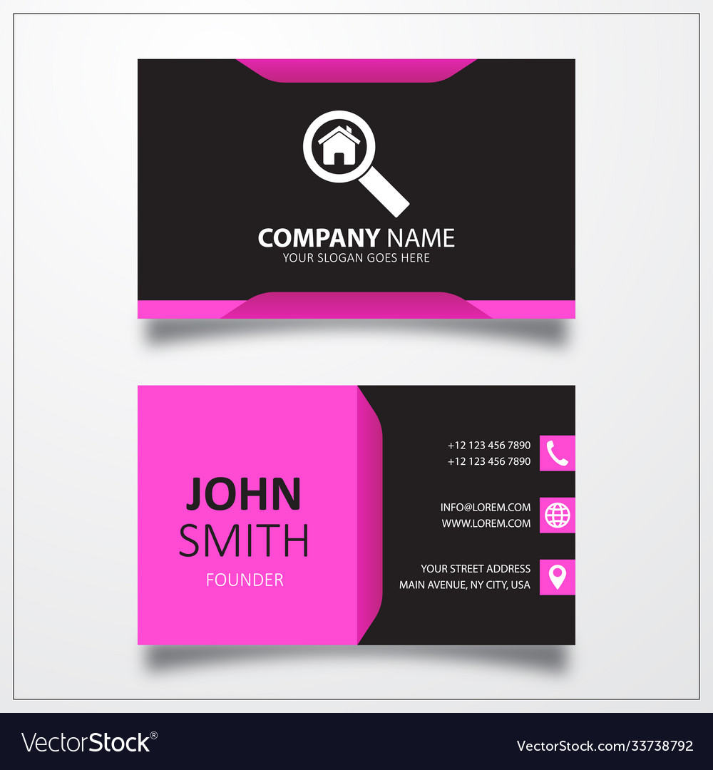 Search house business card template