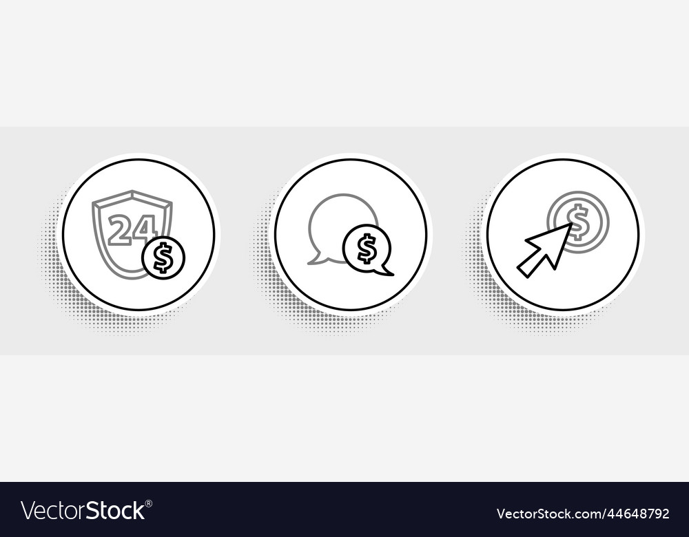 Set line cursor and coin shield with dollar