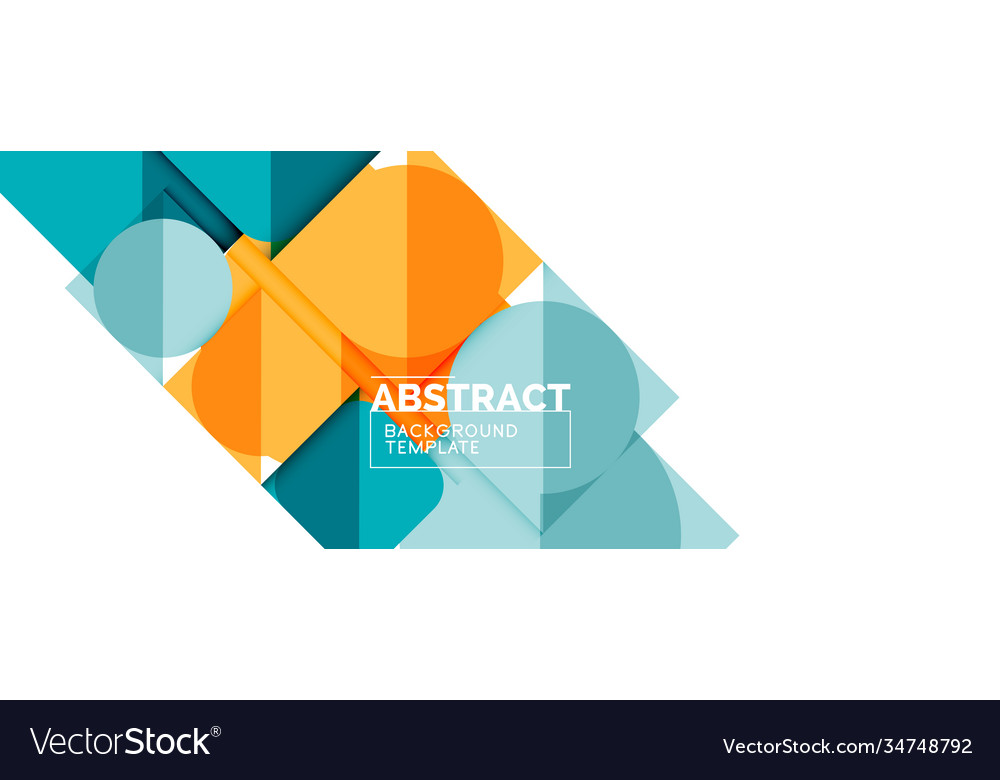 Simple circles and triangles abstract background