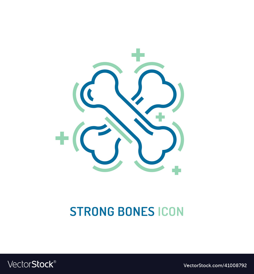 Strong healthy bones icon editable Royalty Free Vector Image