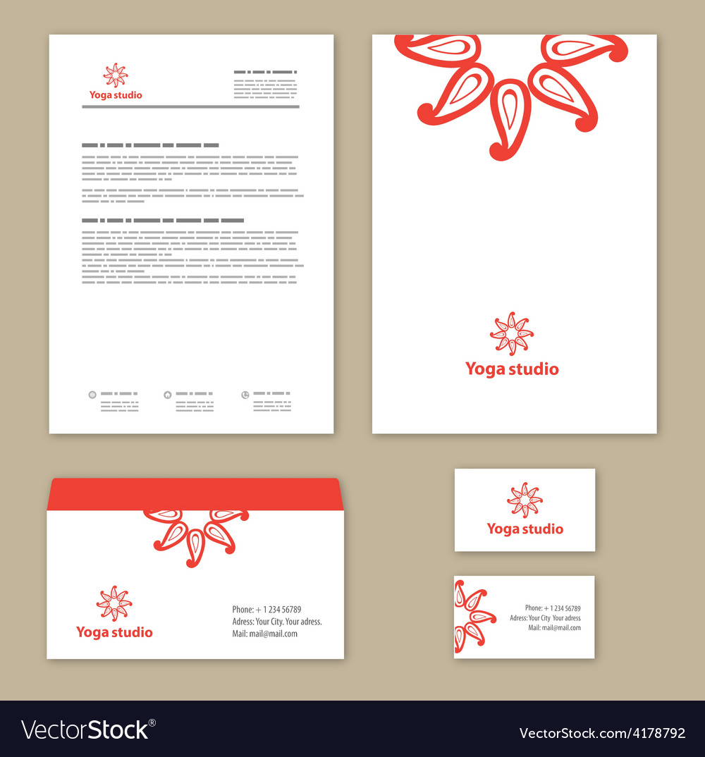 template corporate style with a round ornament vector image