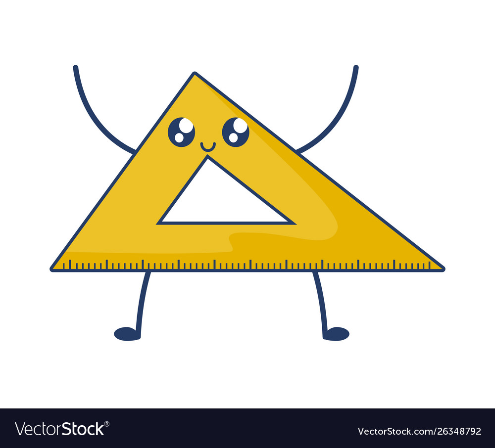 Triangle rule school supply kawaii style