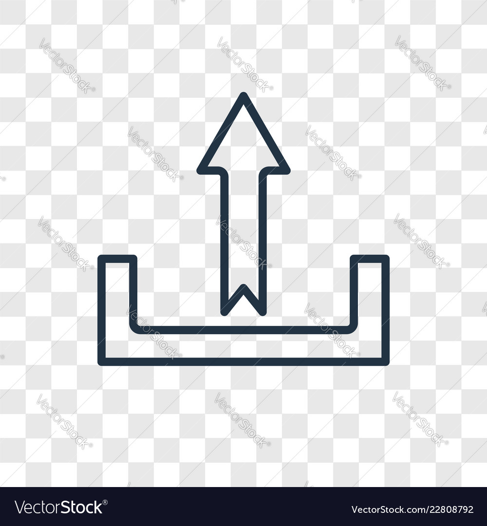 Upload concept linear icon isolated