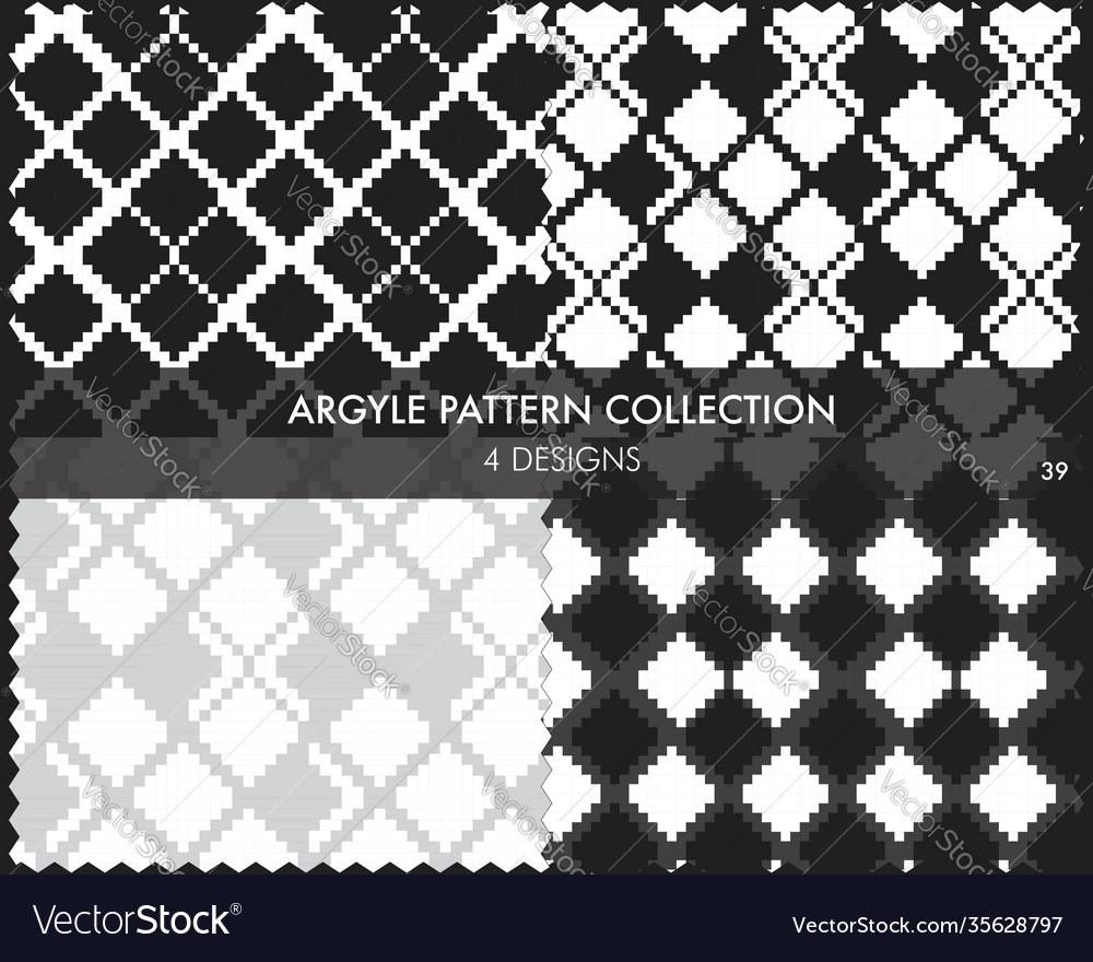 Argyle seamless pattern collection
